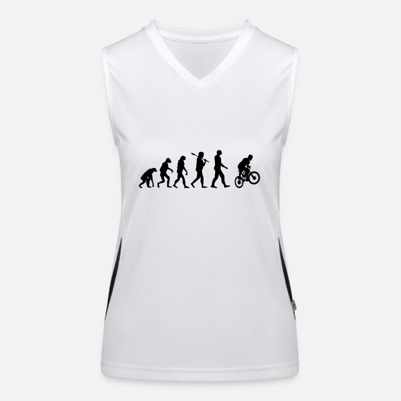 Montagne shirt vélo · · · Evolution Biker Débardeur respirant contrasté Femme