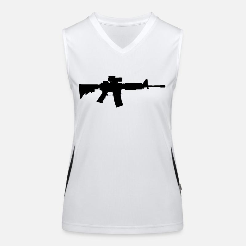 Gewehr M4 Funktionelles Kontrast-Tank Top für Frauen