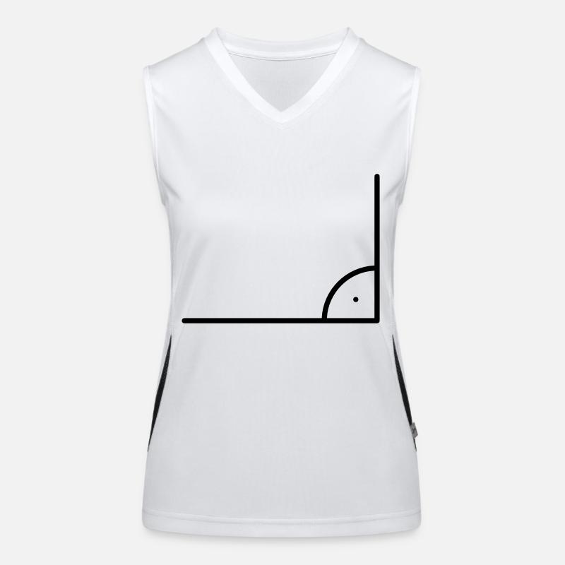 Mathematik Symbol - Rechter Winkel Funktionelles Kontrast-Tank Top für Frauen