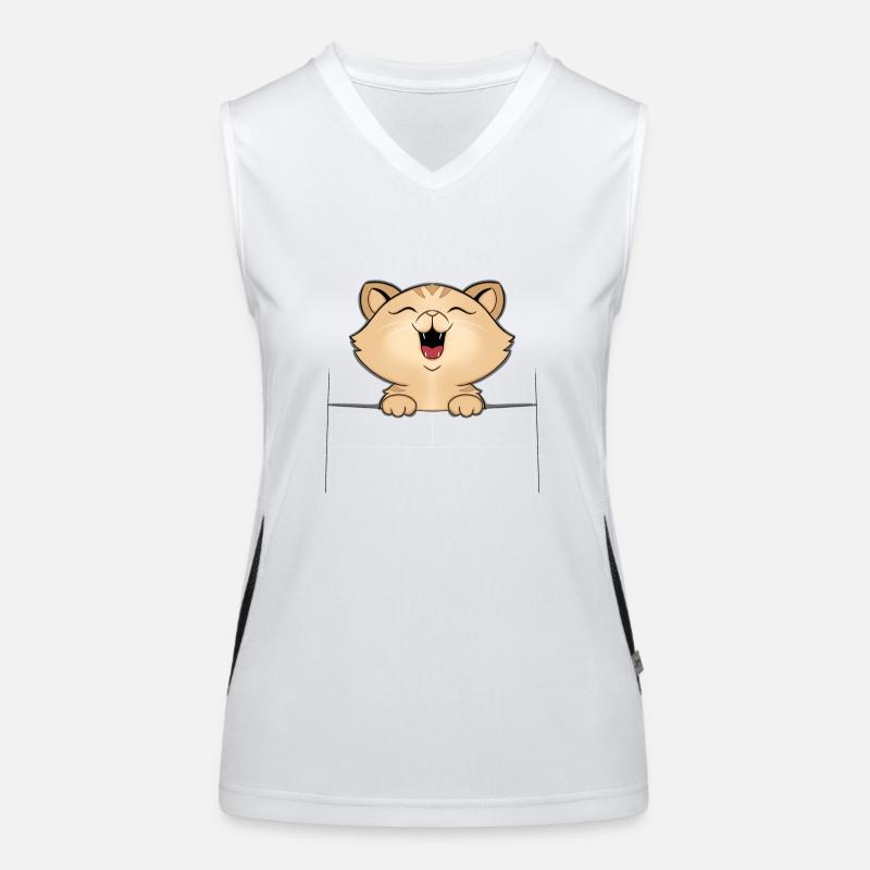farbige Kätzchen Funktionelles Kontrast-Tank Top für Frauen