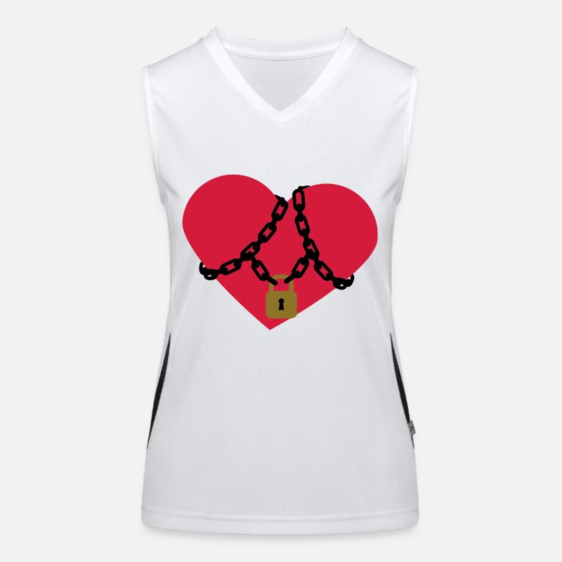 locked_heart Débardeur respirant contrasté Femme