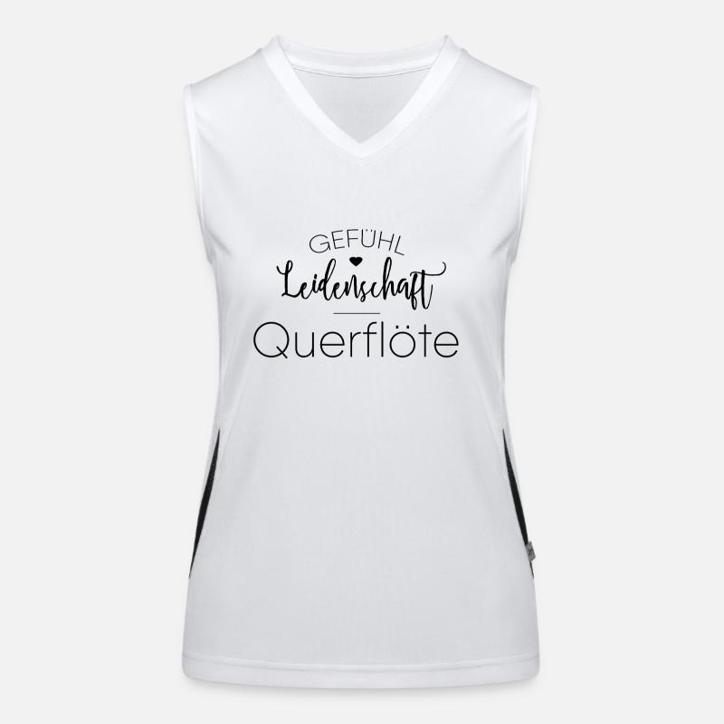 Querflöte Instrument Geschenk Funktionelles Kontrast-Tank Top für Frauen