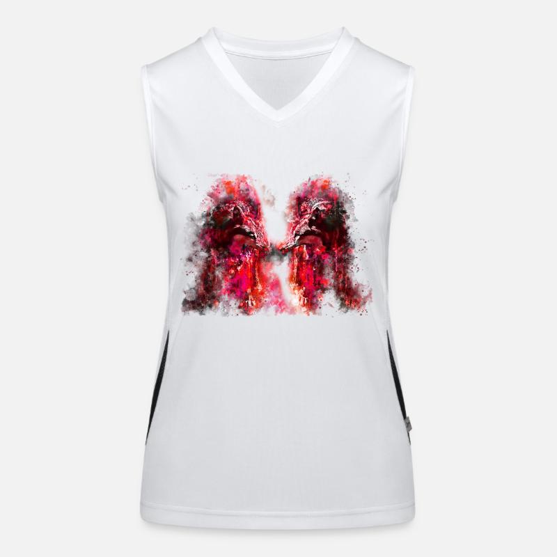 gxp woelfe hate lundi splatter aquarelle rouge Débardeur respirant contrasté Femme