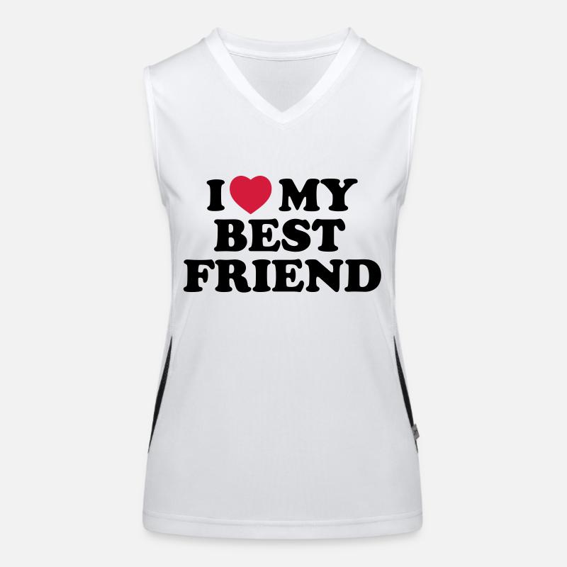 I love my bestfriend Funktionelles Kontrast-Tank Top für Frauen