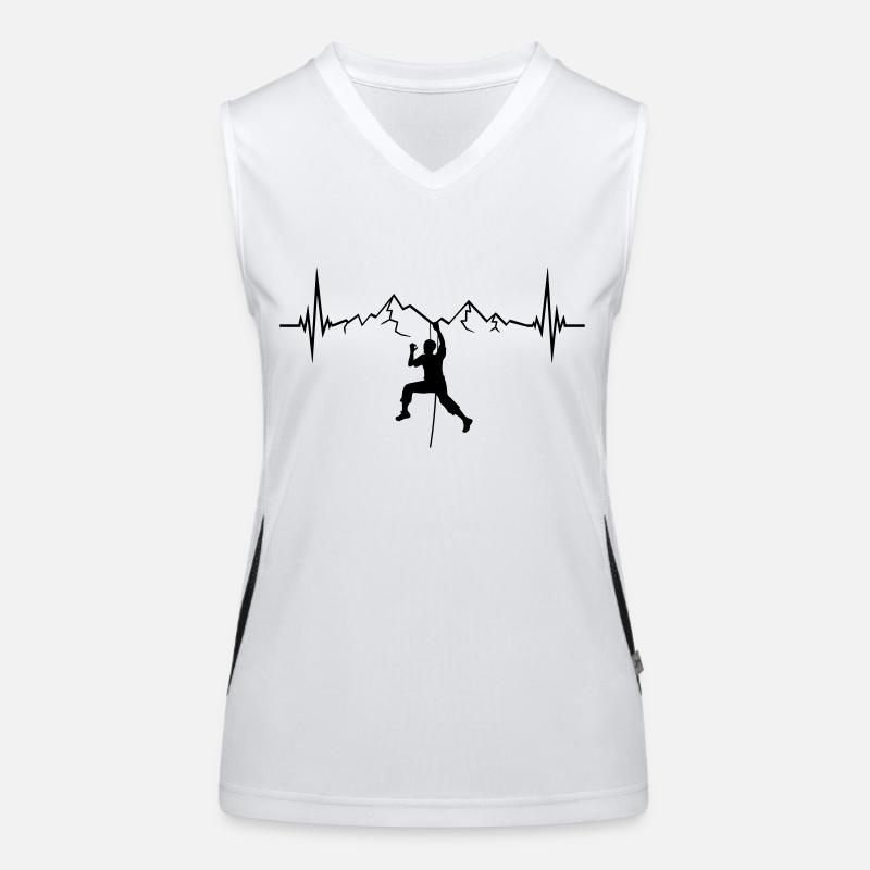 hold frequency heartbeat pulse rash mountain Women's Functional Contrast Tank Top