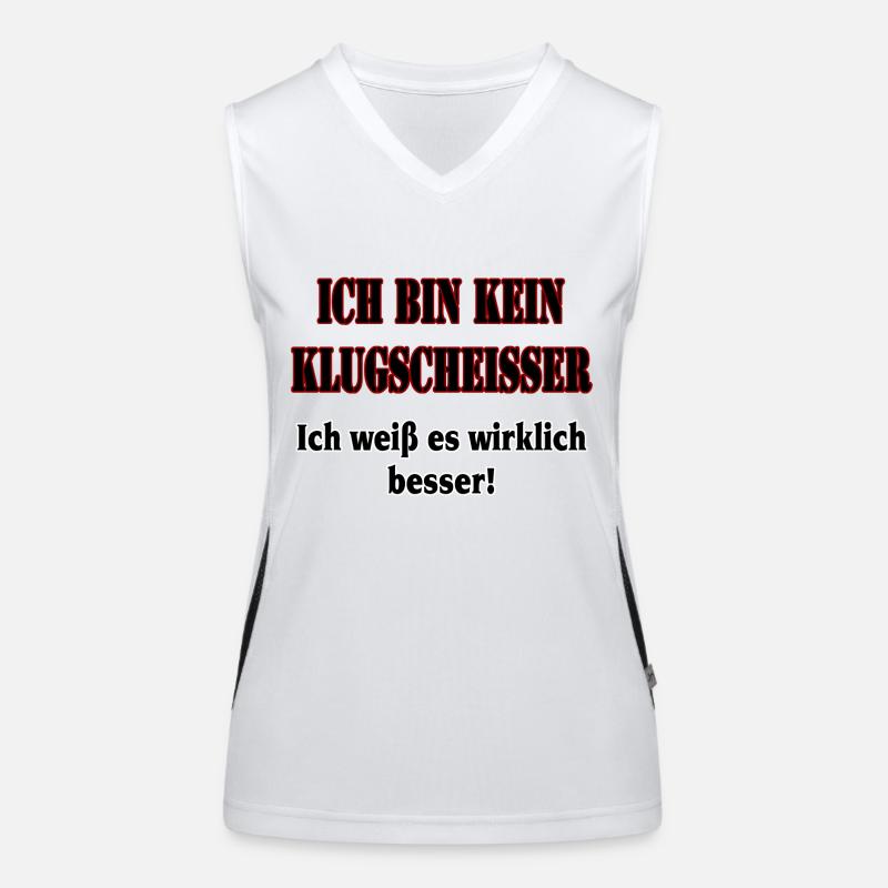 Ich bin kein Klugscheisser Funktionelles Kontrast-Tank Top für Frauen