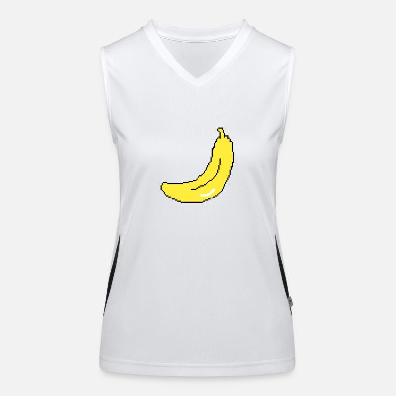Banane Pixel Art | unisexe Débardeur respirant contrasté Femme
