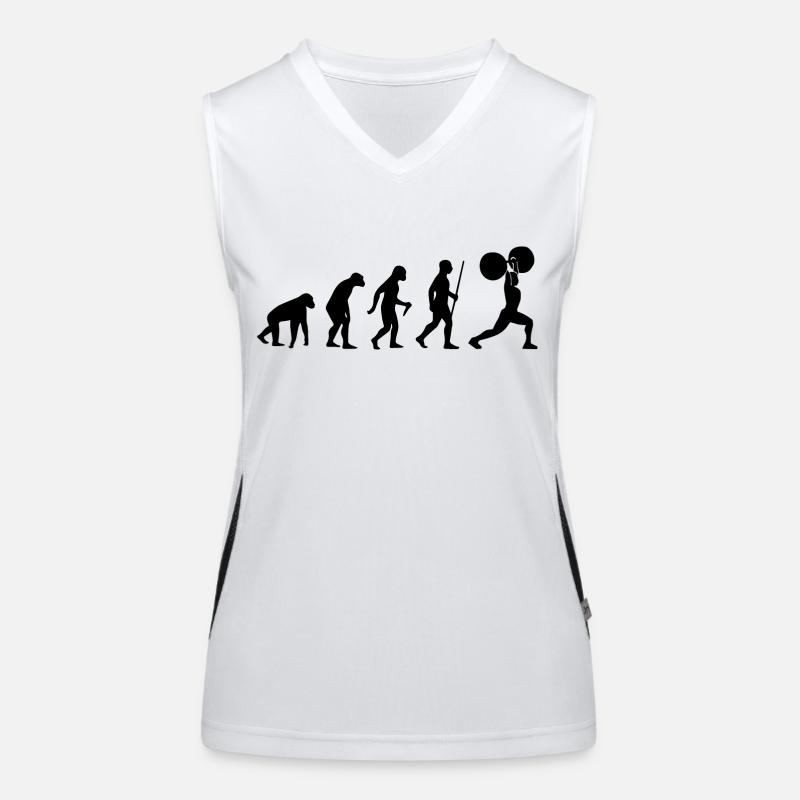 Human Evolution Weightlifting Funktionelles Kontrast-Tank Top für Frauen