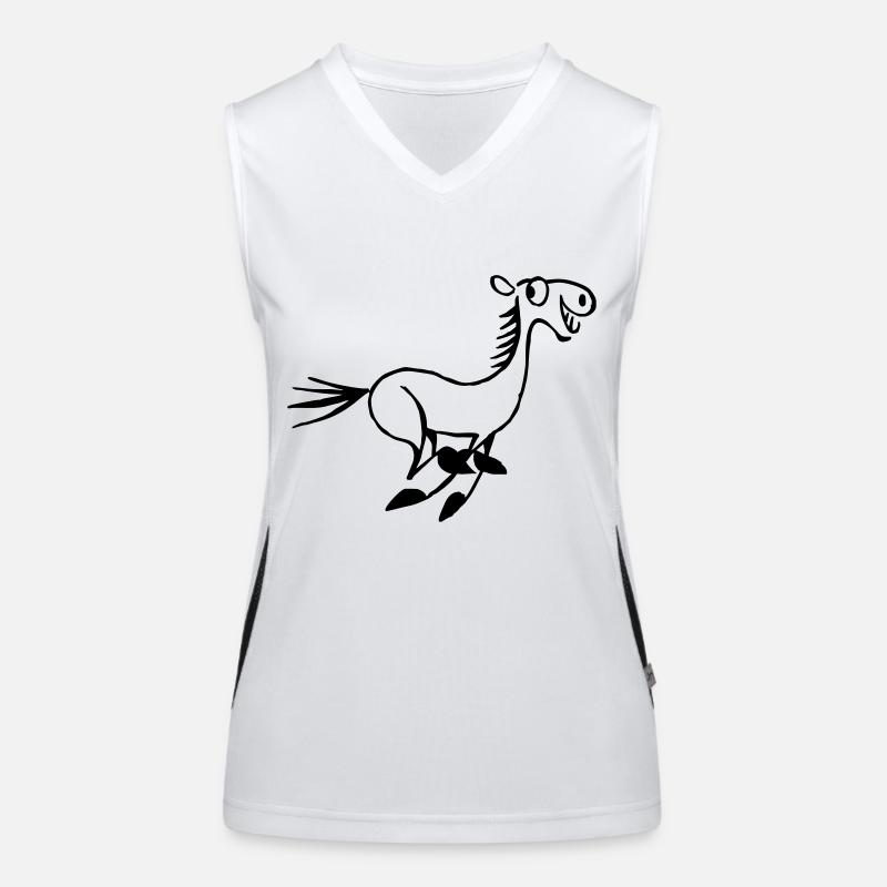 Verrücktes Pferd Funktionelles Kontrast-Tank Top für Frauen