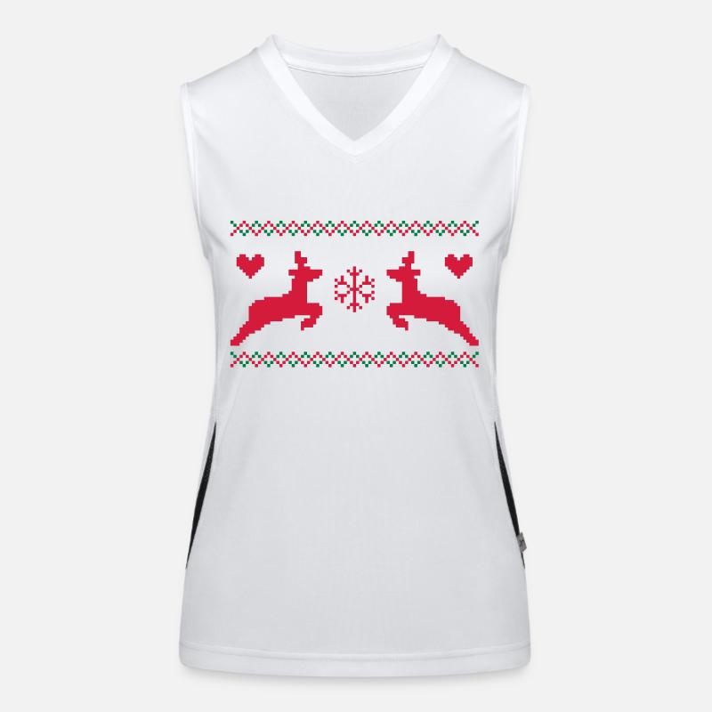christmas day design Women's Functional Contrast Tank Top