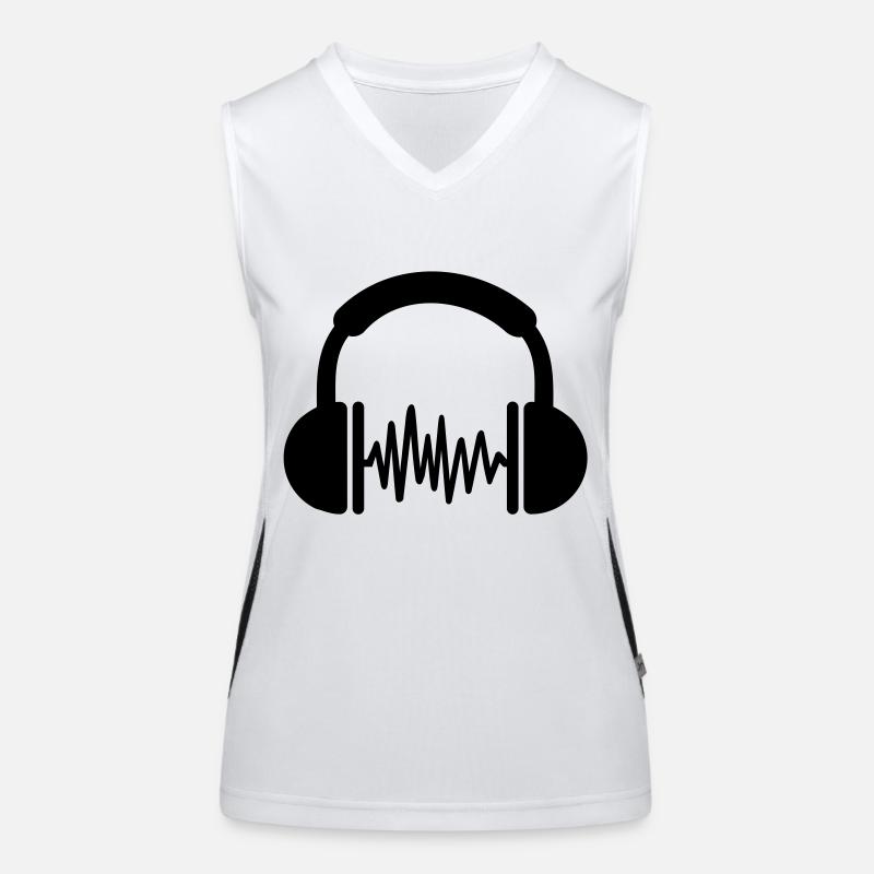 Kopfhörer Funktionelles Kontrast-Tank Top für Frauen