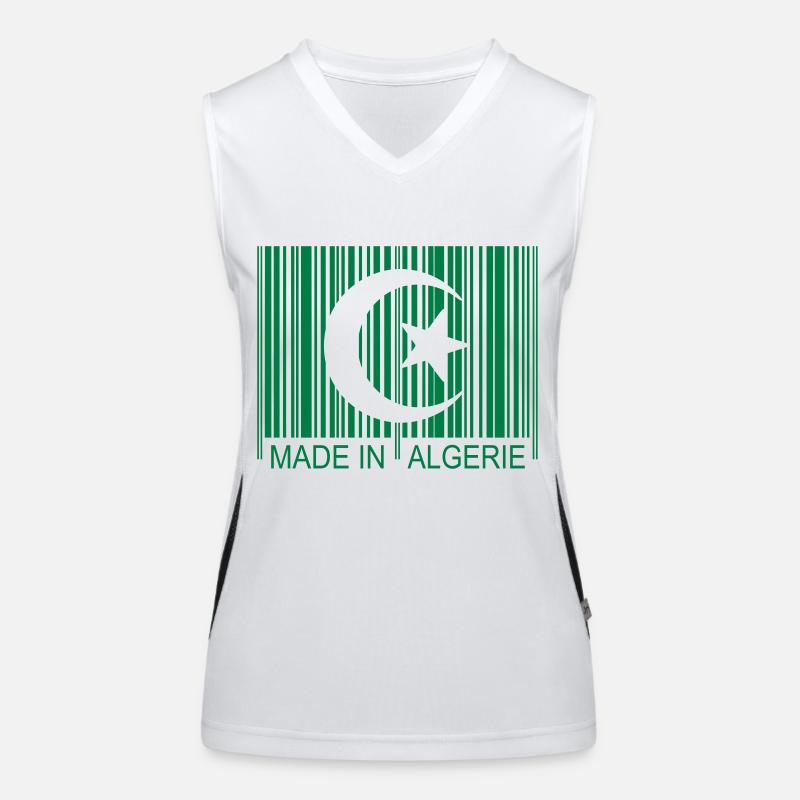Code barre Made in ALGERIE 1c Funktionelles Kontrast-Tank Top für Frauen