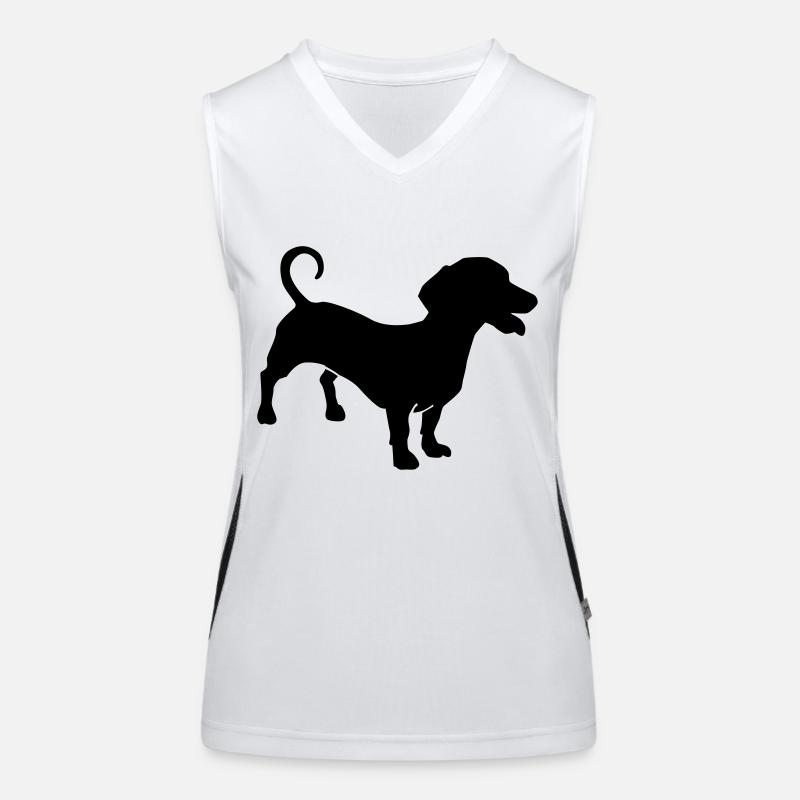 Dachshund Women's Functional Contrast Tank Top