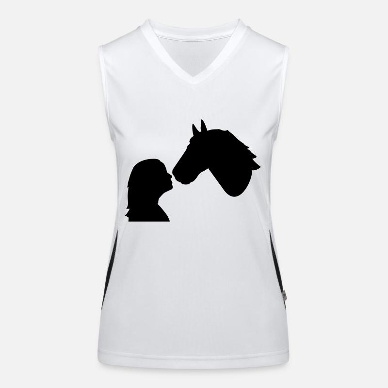 Pferd Funktionelles Kontrast-Tank Top für Frauen