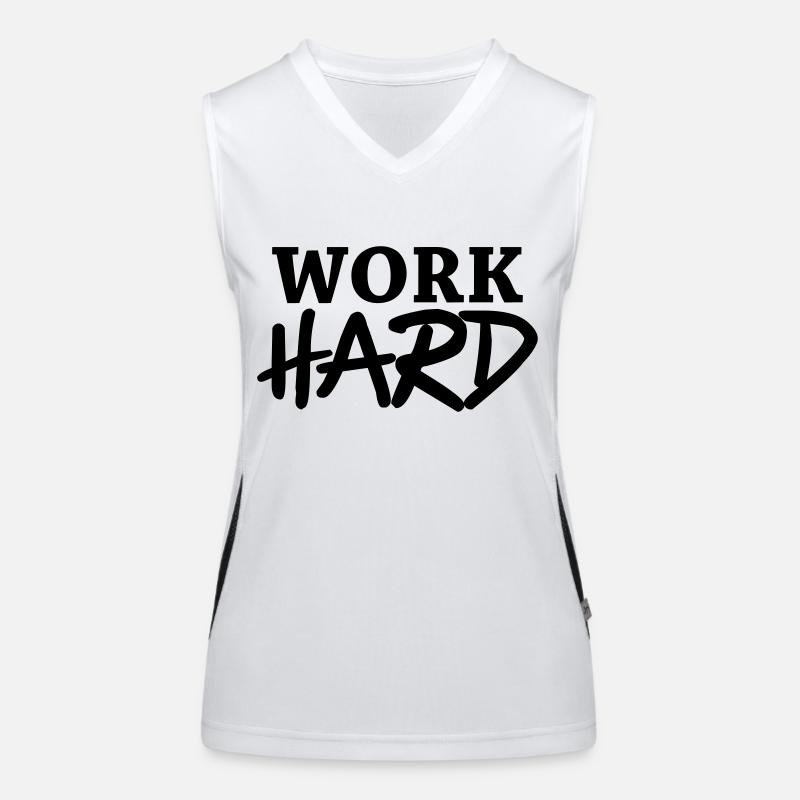 Work hard Débardeur respirant contrasté Femme
