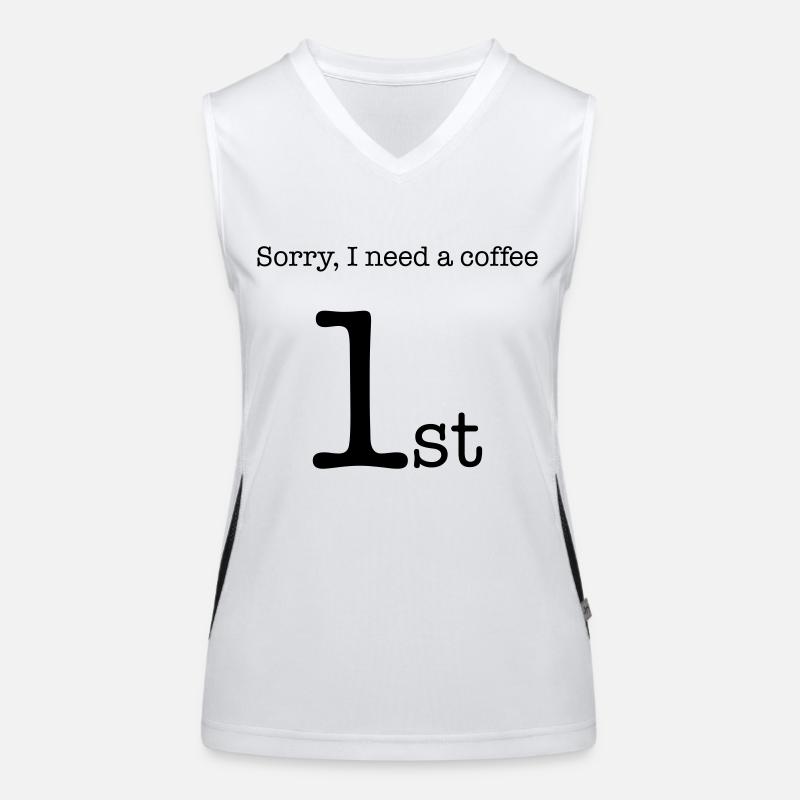 Sorry, I need a Coffee 1st Funktionelles Kontrast-Tank Top für Frauen