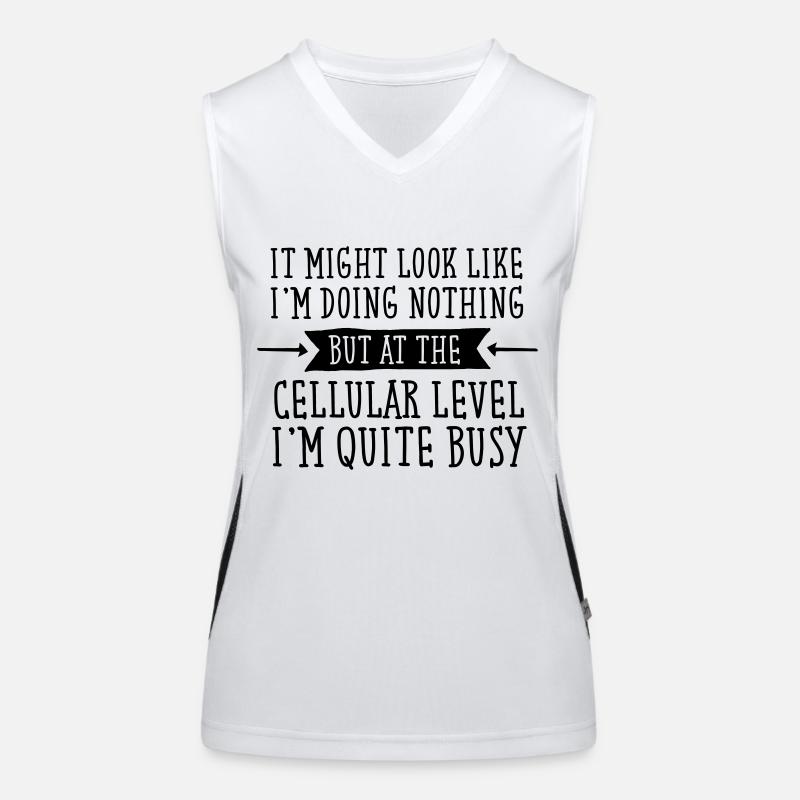 It Might Look That I'm Doing Nothing.. Funktionelles Kontrast-Tank Top für Frauen