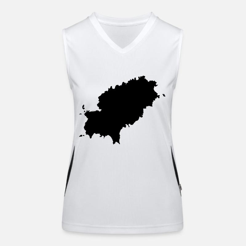 ibiza island map Funktionelles Kontrast-Tank Top für Frauen