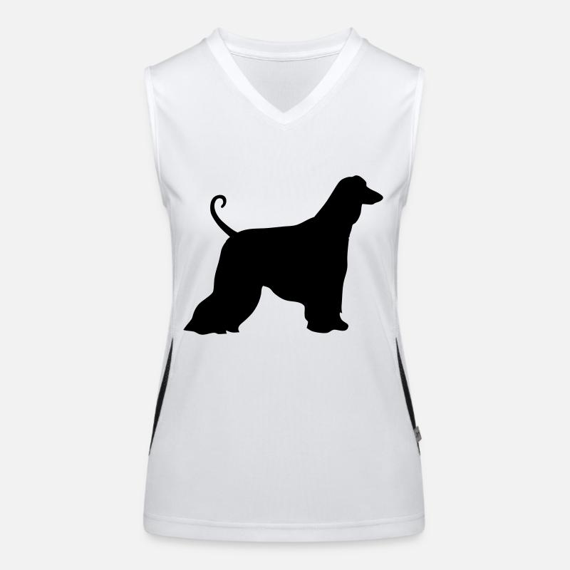 Afghanischer Windhund Funktionelles Kontrast-Tank Top für Frauen