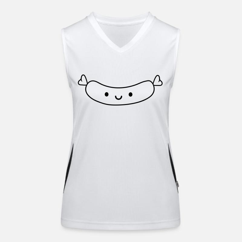 Kleine suesse Wurst Funktionelles Kontrast-Tank Top für Frauen