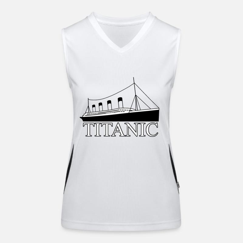Titanic - Women's Functional Contrast Tank Top - white/black