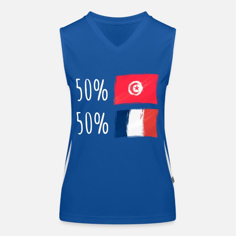 Moitié Français / Moitié tunisien Débardeur respirant contrasté Femme