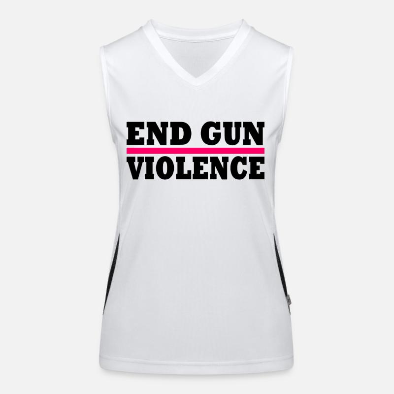 End gun violence Funktionelles Kontrast-Tank Top für Frauen