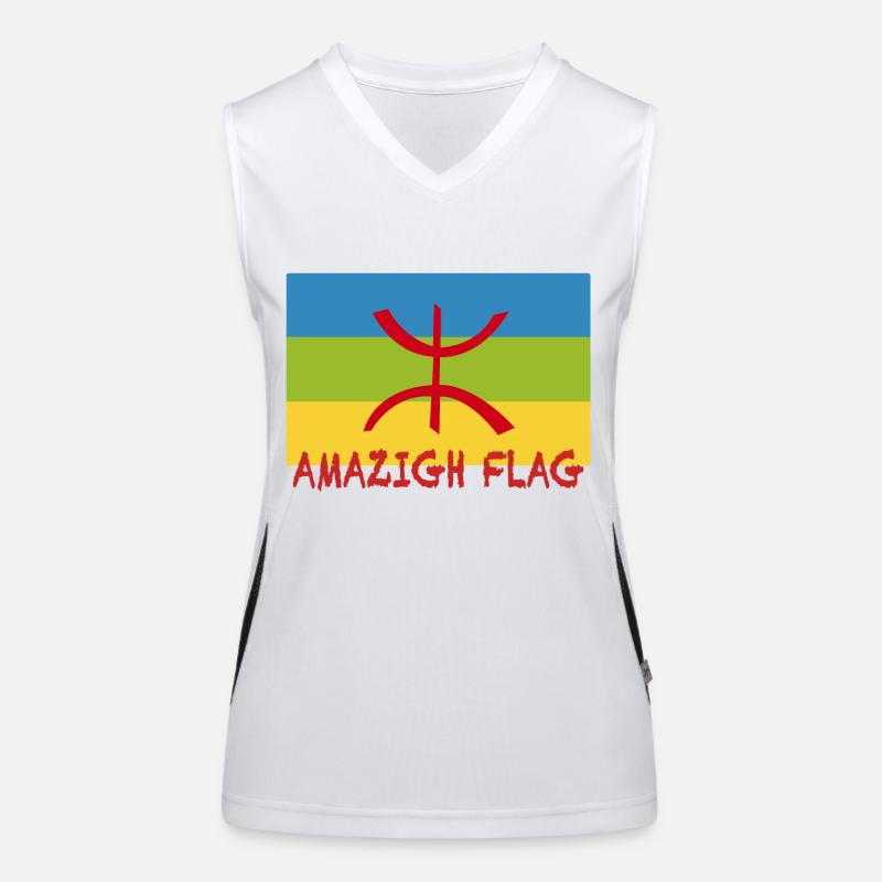 Drapeau Amazigh - drapeau berbère Débardeur respirant contrasté Femme