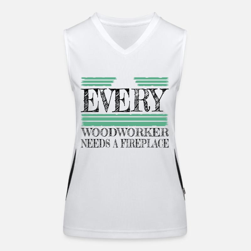 love lumberman john carpenter wood hearbeat Funktionelles Kontrast-Tank Top für Frauen