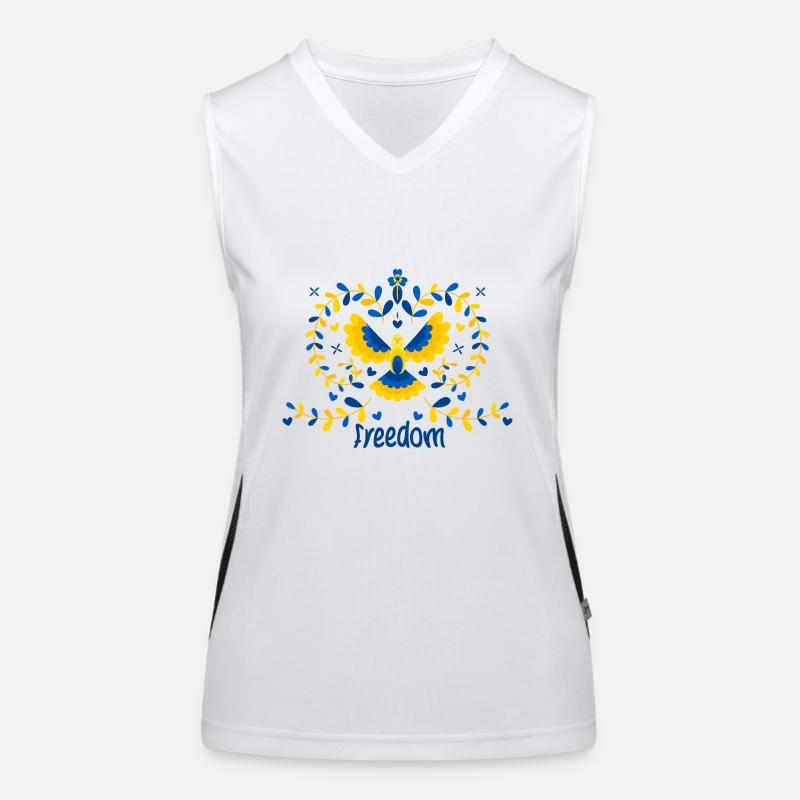 Ukraine freedom Women's Functional Contrast Tank Top