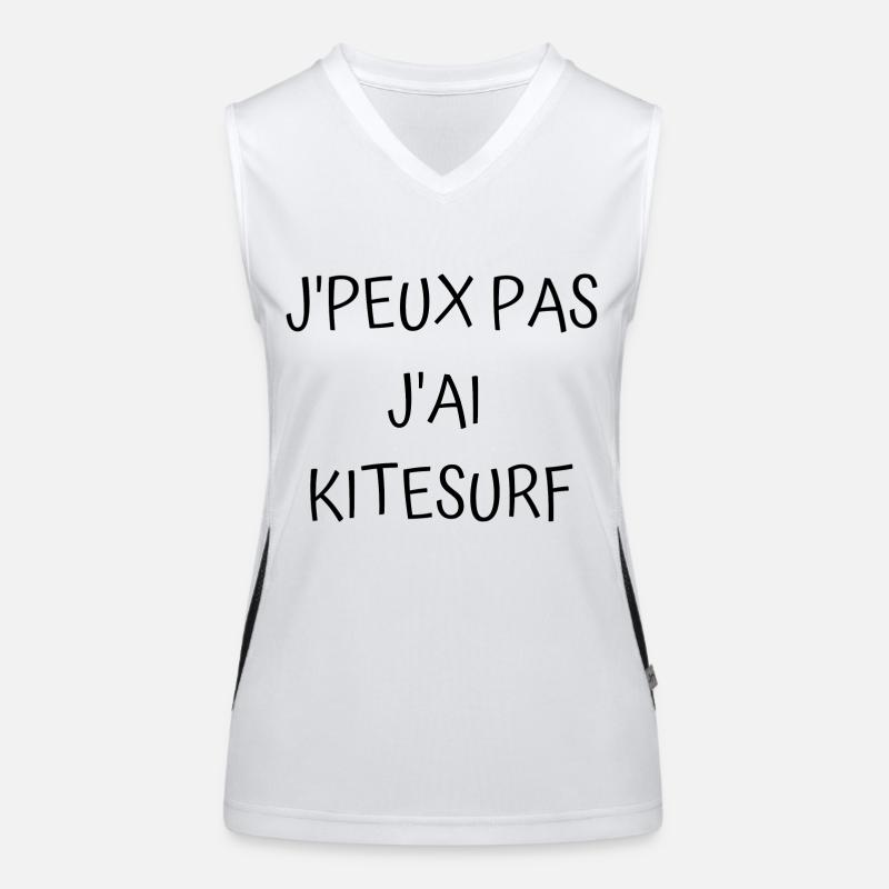 J'peux pas j'ai kitesurf Débardeur respirant contrasté Femme
