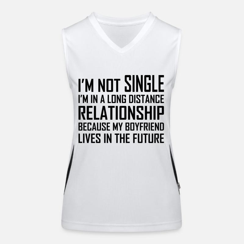 ICH BIN NICHT SINGLE Funktionelles Kontrast-Tank Top für Frauen