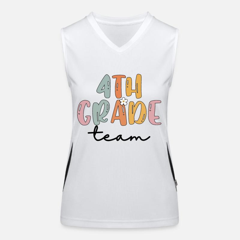 Team 4th Grade Squad Elementary School Women's Functional Contrast Tank Top