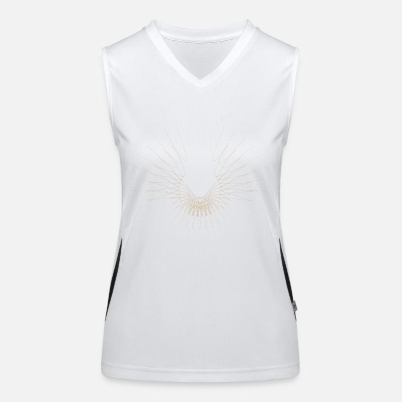 Conception de points abstraits Débardeur respirant contrasté Femme