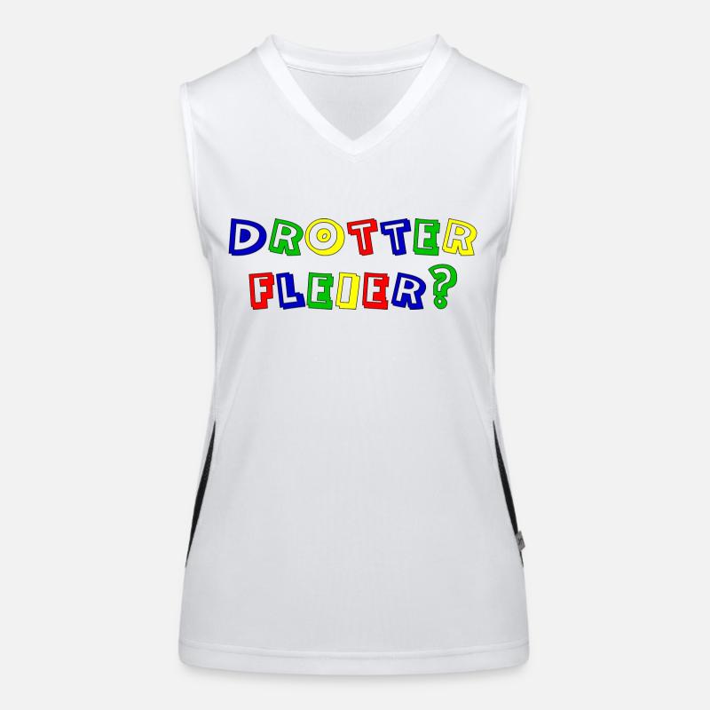 drotter fleier rand schwarz Funktionelles Kontrast-Tank Top für Frauen