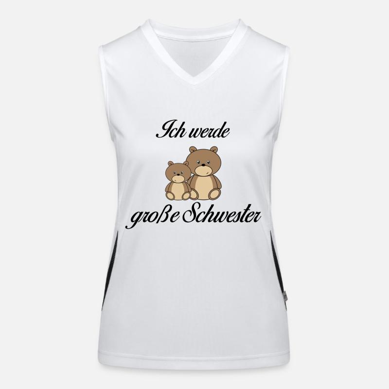 Große Schwester Funktionelles Kontrast-Tank Top für Frauen