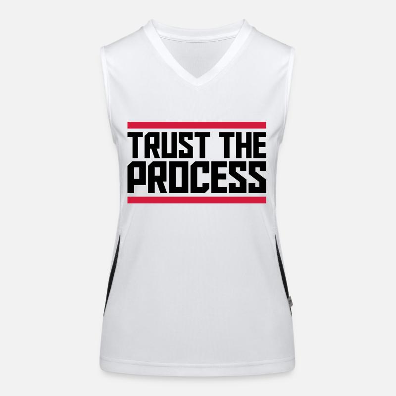 trust the process Zitat Funktionelles Kontrast-Tank Top für Frauen