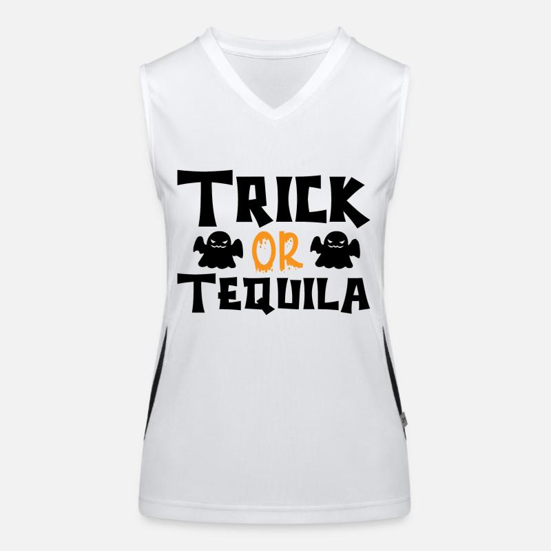 Trick or Tequila Funktionelles Kontrast-Tank Top für Frauen