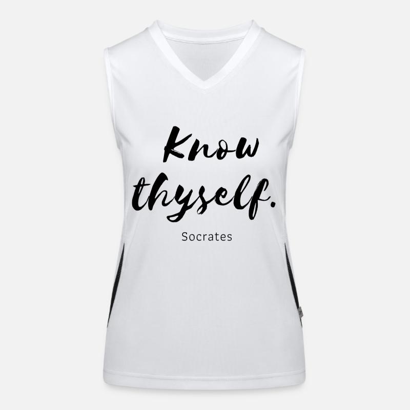 Know thyself Socrates Women's Functional Contrast Tank Top