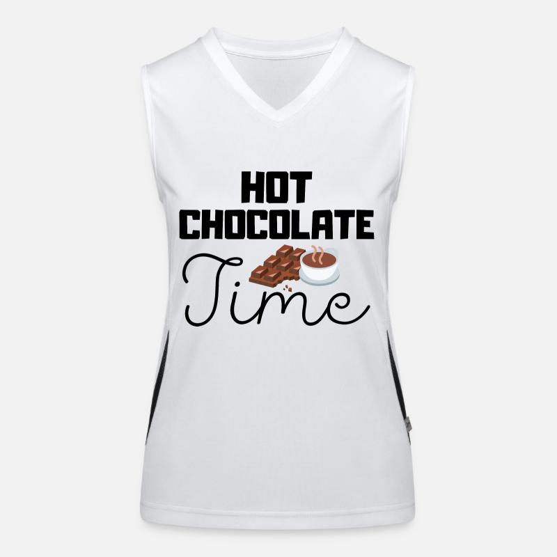 Citations d’hiver mignonnes - temps de chocolat chaud Débardeur respirant contrasté Femme