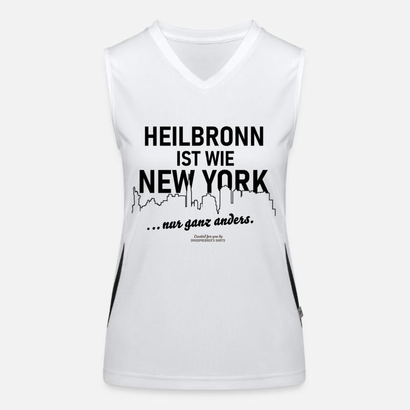Heilbronn Sprüche Design Funktionelles Kontrast-Tank Top für Frauen