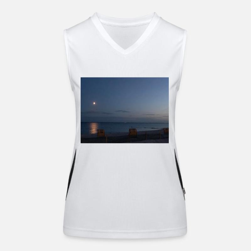 ostsee in der nacht Funktionelles Kontrast-Tank Top für Frauen