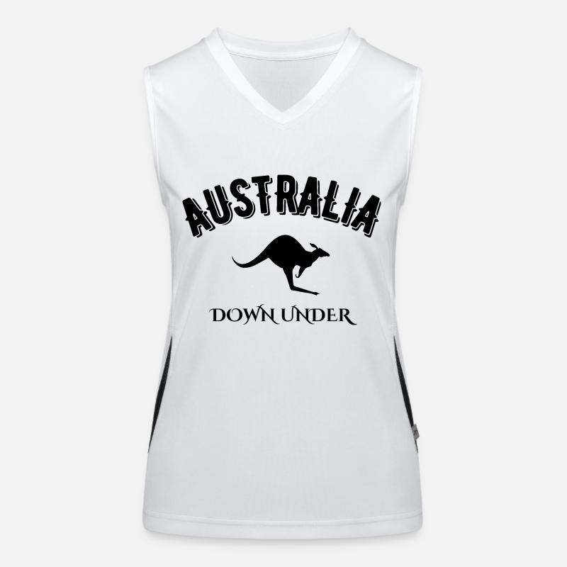 Australien Down Under Funktionelles Kontrast-Tank Top für Frauen