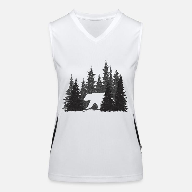 Bär Funktionelles Kontrast-Tank Top für Frauen