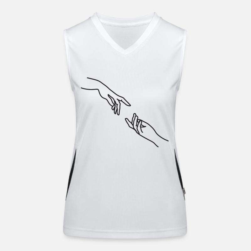 Conception à la main Débardeur respirant contrasté Femme