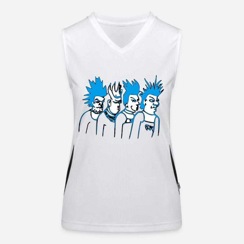 Equipe de punk Débardeur respirant contrasté Femme