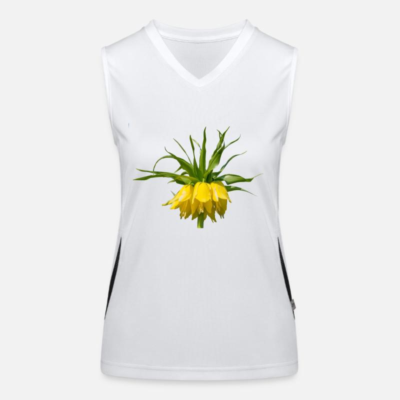 Couronne impériale Fleur de printemps Plante de lys Flore Débardeur respirant contrasté Femme