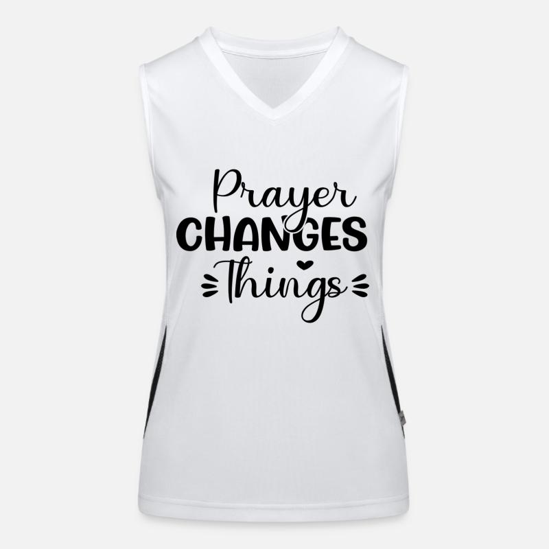 Prayer Changes Things Women's Functional Contrast Tank Top