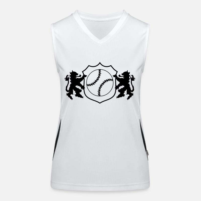 baseball wappen 001 Funktionelles Kontrast-Tank Top für Frauen