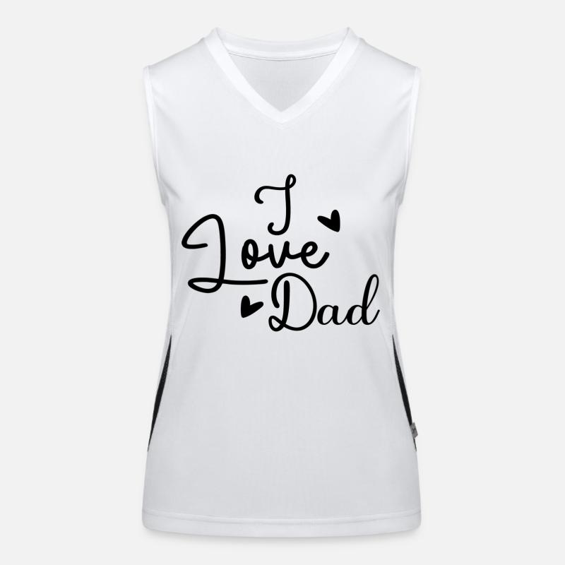 I Love Dad Funktionelles Kontrast-Tank Top für Frauen
